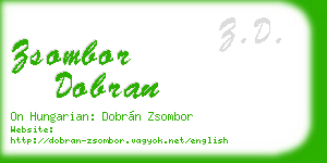 zsombor dobran business card